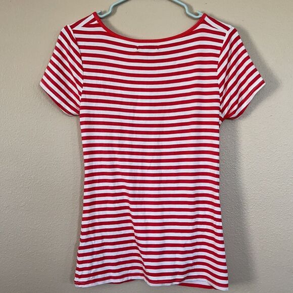Color FX Orange/White stripped Top size M - Picture 4 of 5
